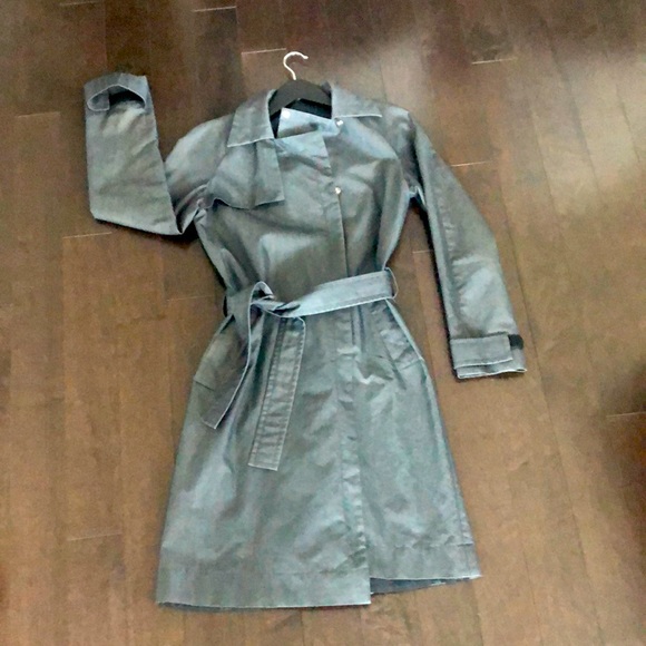 Club Monaco Jackets & Blazers - long Grey double-breasted Club Monaco trenchcoat